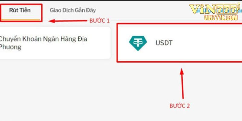 Cách rút tiền thưởng về ví cá nhân bằng USDT